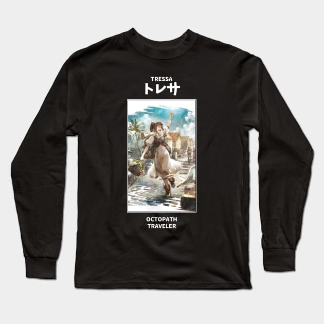Tressa Octopath Traveler Long Sleeve T-Shirt by KMSbyZet